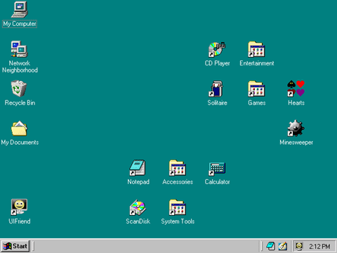 Carefully Arranged Desktop Icon Layout